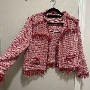 Vintage Zara pleated jacket with fringe